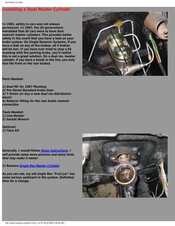 Dual Master Cylinder.pdf - Ford Mustang