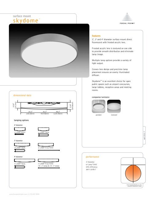 Skydome Surface Mount Fsd Sm Focal Point Skydome Surface Mount Fsd Sm Focal Point