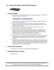 AudioCodes Mediant 1000 SIP Digital Gateway 1 - Testlab ...