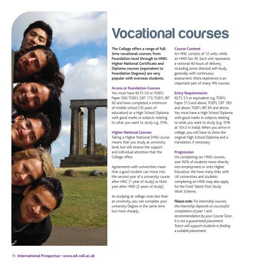 International Prospectus - Edinburgh's Telford College