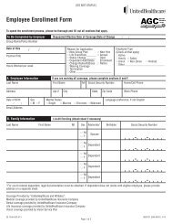 Employee Enrollment Form 2-99 - AGC Health Plans NW