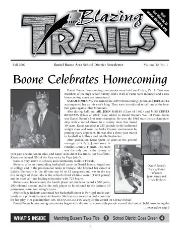 Boone Celebrates Homecoming - Daniel Boone Area School District