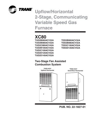 2-Stage, Communicating Variable Speed Gas Furnace XC80