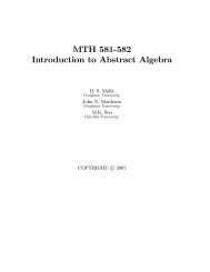 MTH 581-582 Introduction to Abstract Algebra - Creighton University