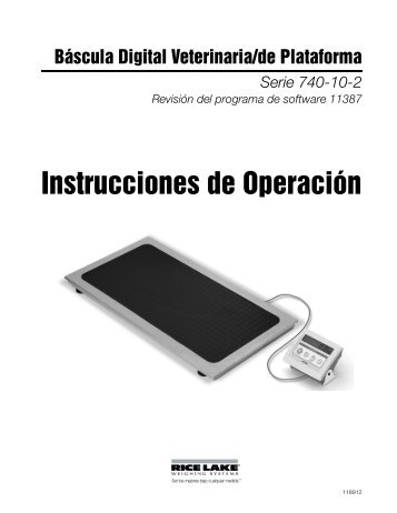 Instrucciones de OperaciÃ³n - Rice Lake Weighing Systems