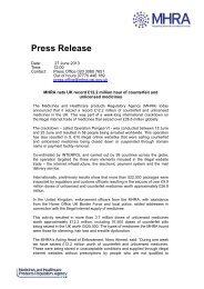 Press Release - Medicines and Healthcare products Regulatory ...