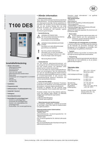 T100 DES - Novoferm