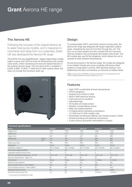 Grant UK ASHP Range Brochure - March 2013