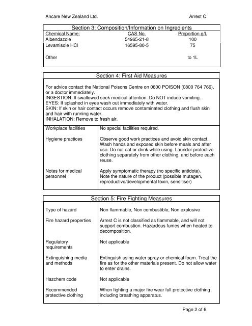 MSDS - Myfarmstore.co.nz