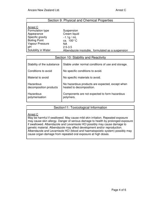 MSDS - Myfarmstore.co.nz