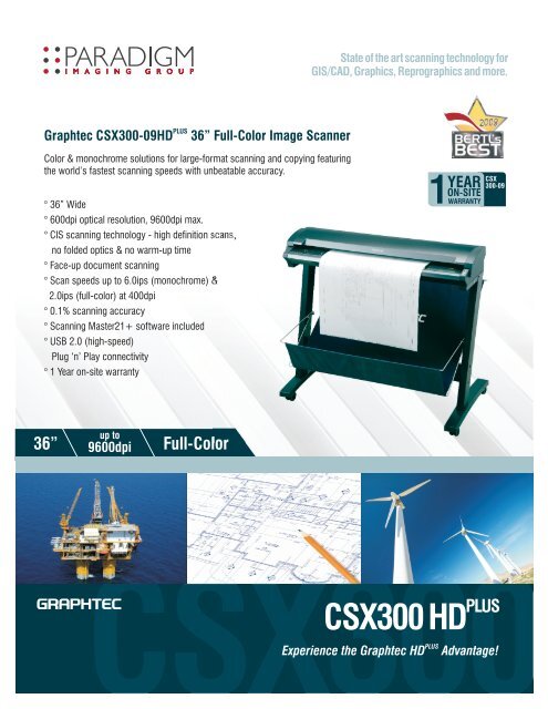 Graphtec Europe  CSX530 Large Format Scanner