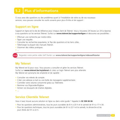 Guide Self Starter - Klantenservice - Telenet