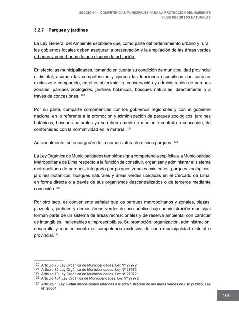 Competencias municipales vinculadas a la gestión ambiental y de ...