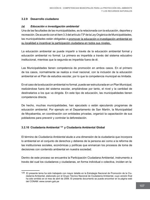 Competencias municipales vinculadas a la gestión ambiental y de ...