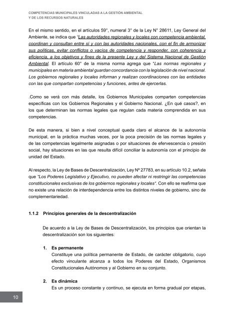 Competencias municipales vinculadas a la gestión ambiental y de ...