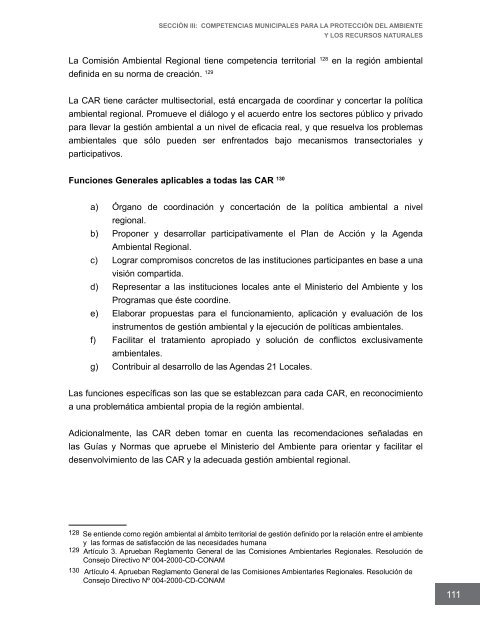 Competencias municipales vinculadas a la gestión ambiental y de ...