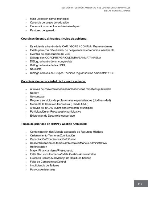 Competencias municipales vinculadas a la gestión ambiental y de ...