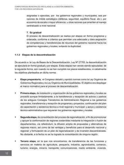 Competencias municipales vinculadas a la gestión ambiental y de ...