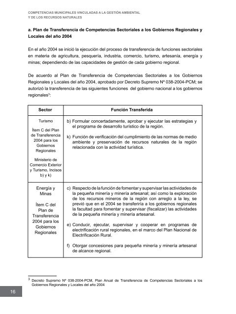 Competencias municipales vinculadas a la gestión ambiental y de ...