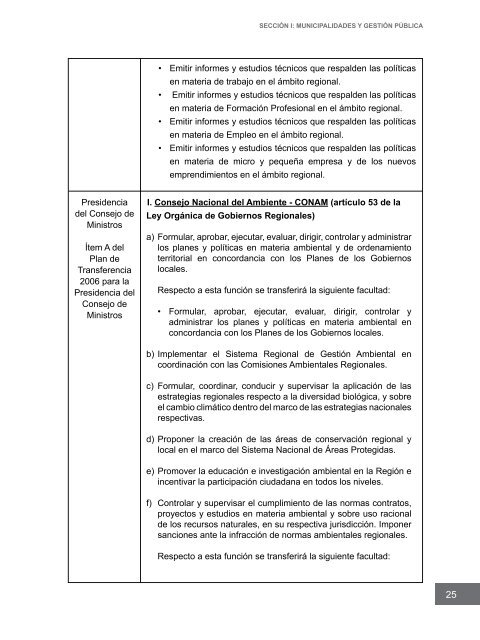 Competencias municipales vinculadas a la gestión ambiental y de ...