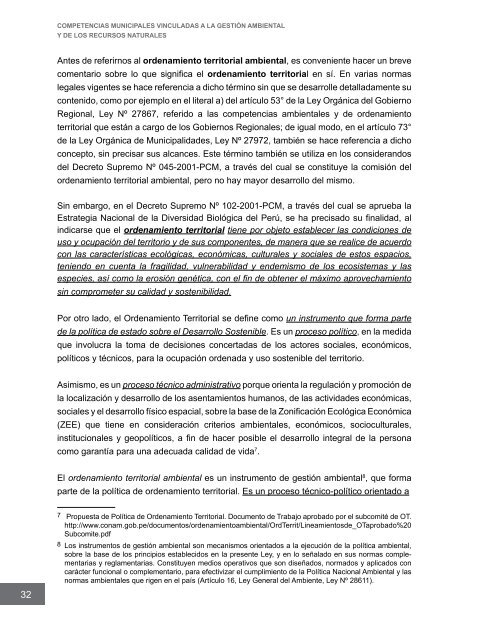 Competencias municipales vinculadas a la gestión ambiental y de ...