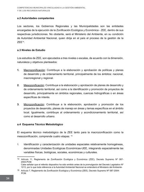 Competencias municipales vinculadas a la gestión ambiental y de ...