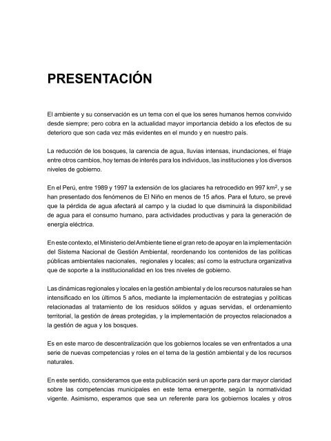Competencias municipales vinculadas a la gestión ambiental y de ...
