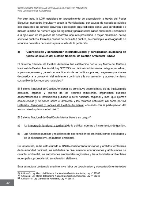 Competencias municipales vinculadas a la gestión ambiental y de ...