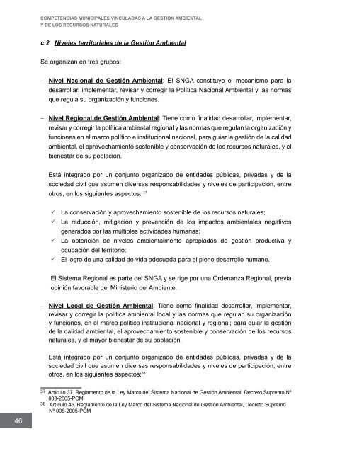 Competencias municipales vinculadas a la gestión ambiental y de ...