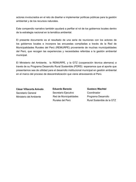 Competencias municipales vinculadas a la gestión ambiental y de ...