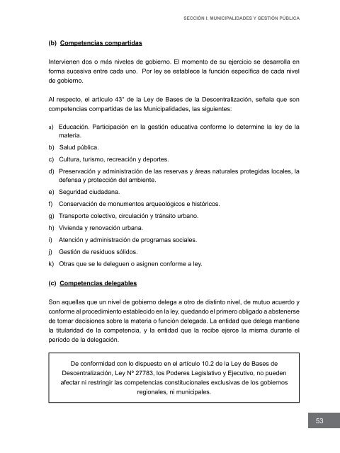 Competencias municipales vinculadas a la gestión ambiental y de ...
