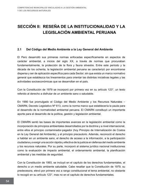 Competencias municipales vinculadas a la gestión ambiental y de ...