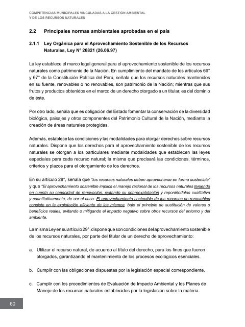 Competencias municipales vinculadas a la gestión ambiental y de ...