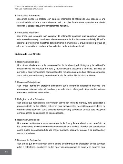 Competencias municipales vinculadas a la gestión ambiental y de ...