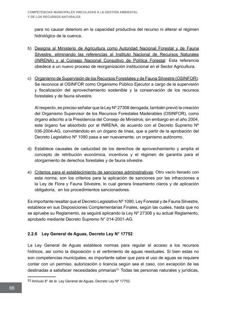 Competencias municipales vinculadas a la gestión ambiental y de ...