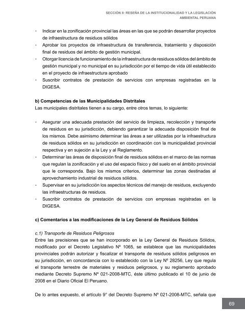 Competencias municipales vinculadas a la gestión ambiental y de ...