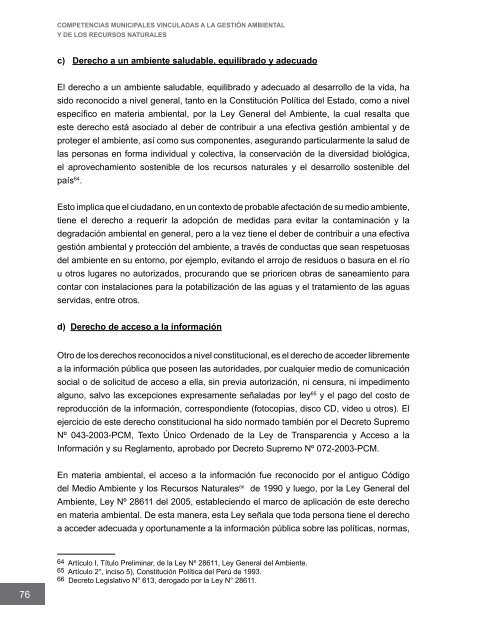 Competencias municipales vinculadas a la gestión ambiental y de ...