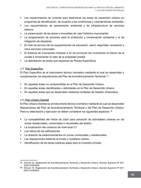 Competencias municipales vinculadas a la gestión ambiental y de ...