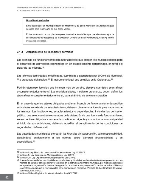 Competencias municipales vinculadas a la gestión ambiental y de ...