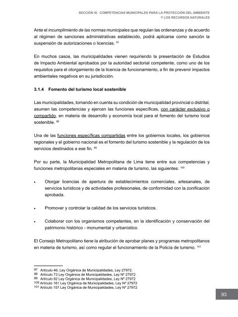 Competencias municipales vinculadas a la gestión ambiental y de ...