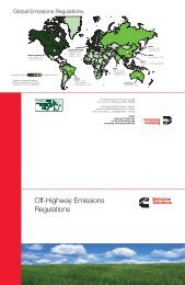 Off-Highway Emissions Regulations - Cummins Emission Solutions