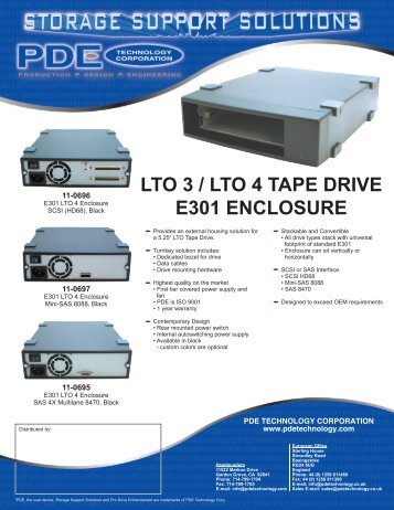 lto 3 / lto 4 tape drive e301 enclosure - Data Storage Solutions