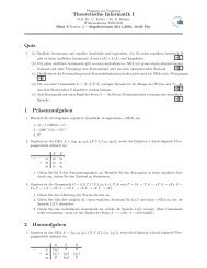 Theoretische Informatik I Quiz 1 PrÃ¤senzaufgaben 2 Hausaufgaben