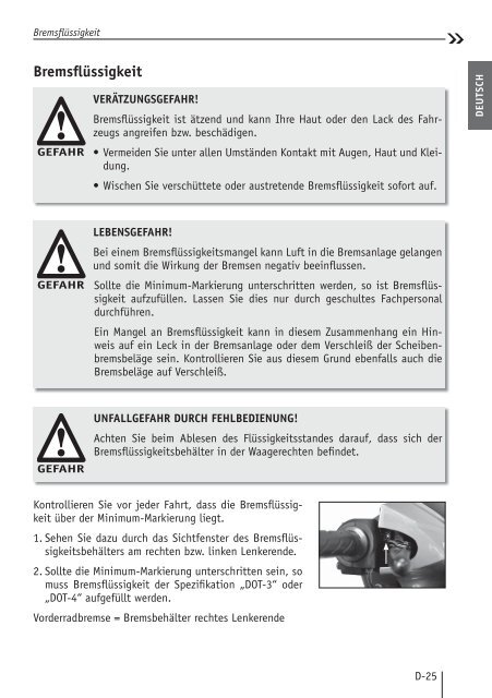 BEDIENUNGSANLEITUNG - SI-Zweirad-Vertriebs GmbH