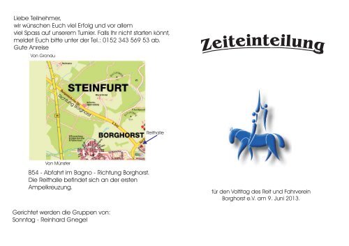 Zeiteinteilung - Reit- und Fahrverein Borghorst