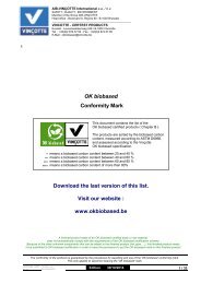 OK biobased Conformity Mark Download the last ... - OK compost