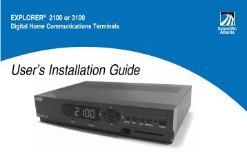 User Guide - Explorer 2100 or 3100 DHCT - Cisco