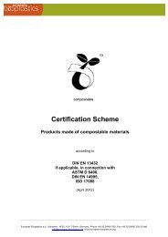 Certification Scheme Products made of compostable ... - OK compost