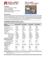 Data Sheet - Admiral Microwaves Ltd