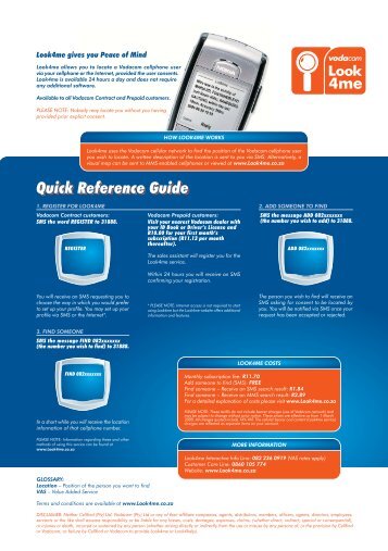 View quick reference guide - Look4help